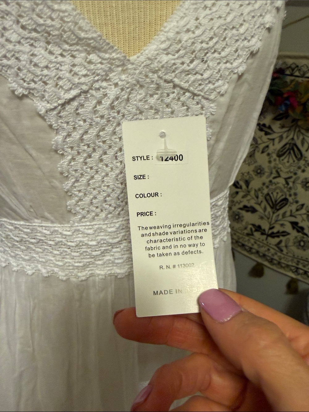 India Boutique White Lace-Trim Maxi Dress - Picture 4 of 8